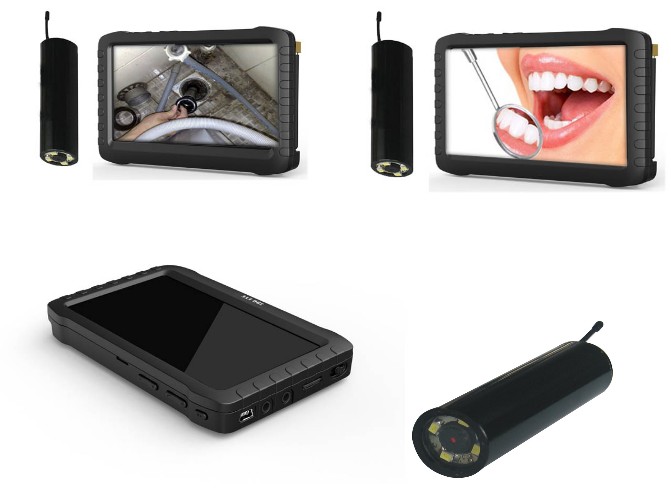 Wireless Borescope Camera + 2.4GHz wireless camera Mini HD DVR receiver monitor