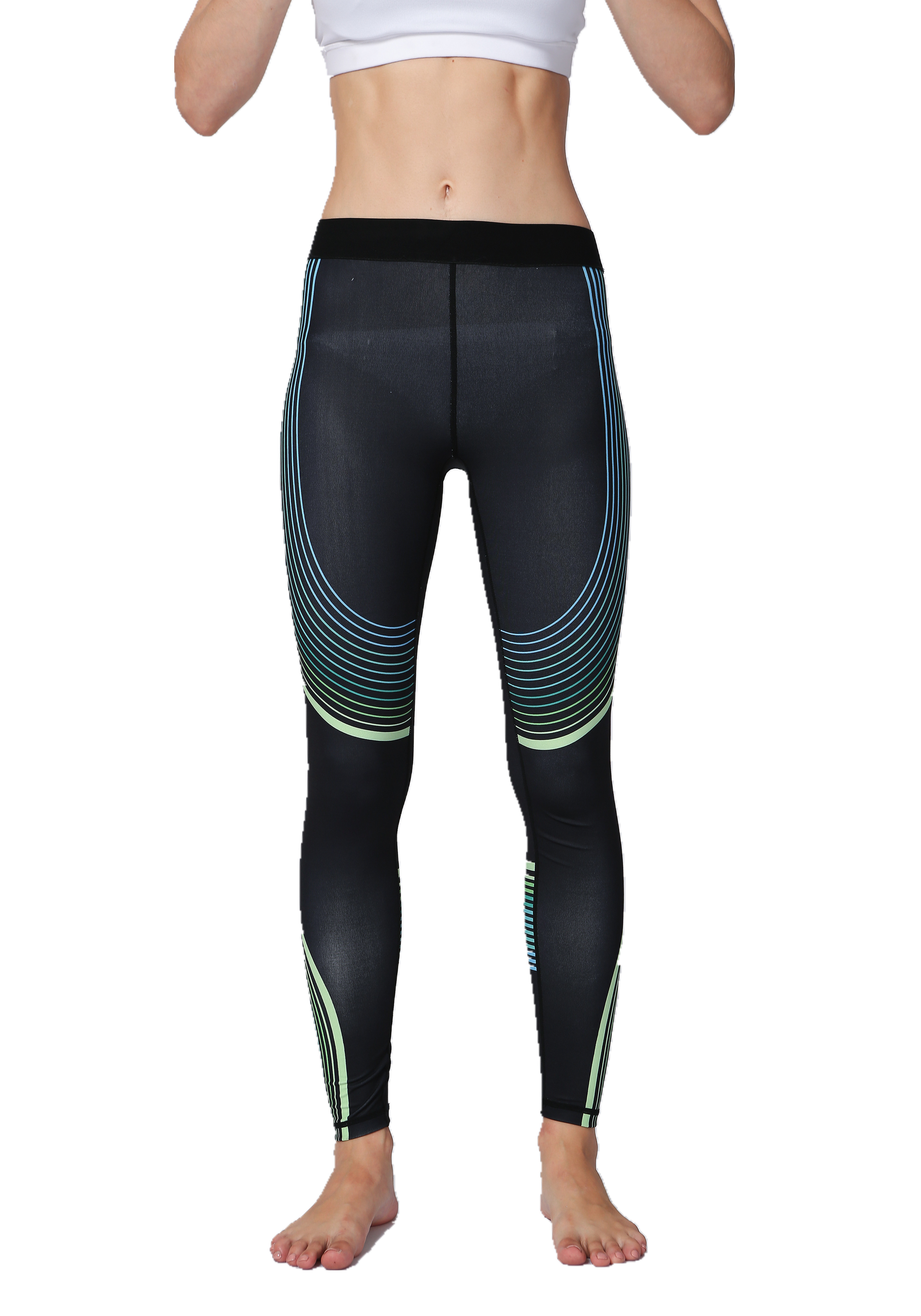 CPG Global Women's Seamless Gym Fitness Steamline Black Sport Pants Yoga Leggings HK40