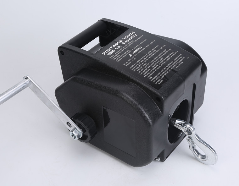 Portable 2000LB 12V Remote Towing Hitch Electric Trailer Winch 6ft/Min