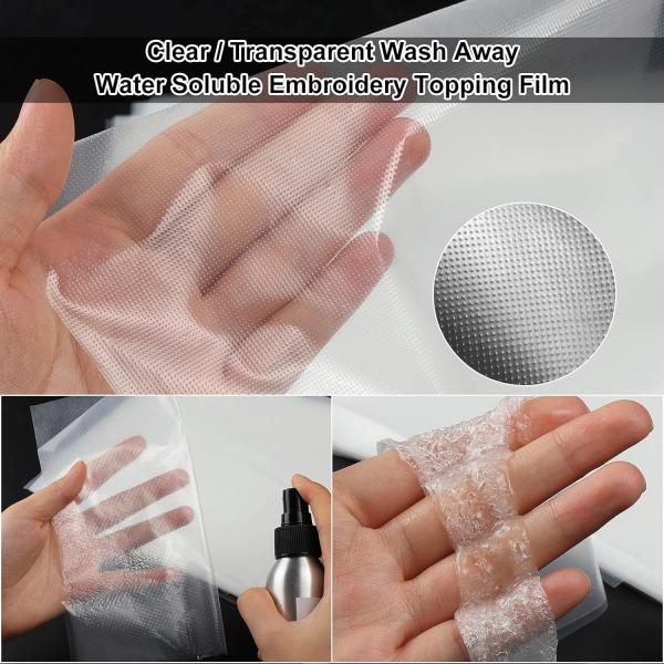 Wash Away Embroidery Stabilizer Water Soluble Embroidery Topping Film Transparen