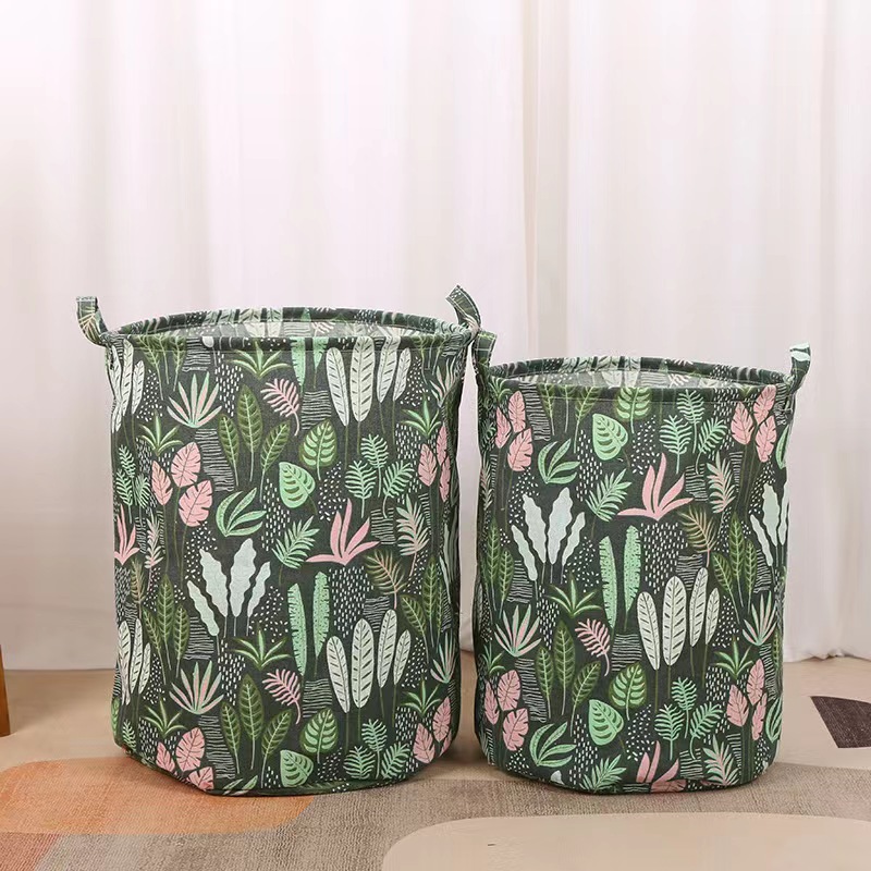 Cotton Cloth Storage Waterproof Laundry Basket With Handles Laundry Hamper