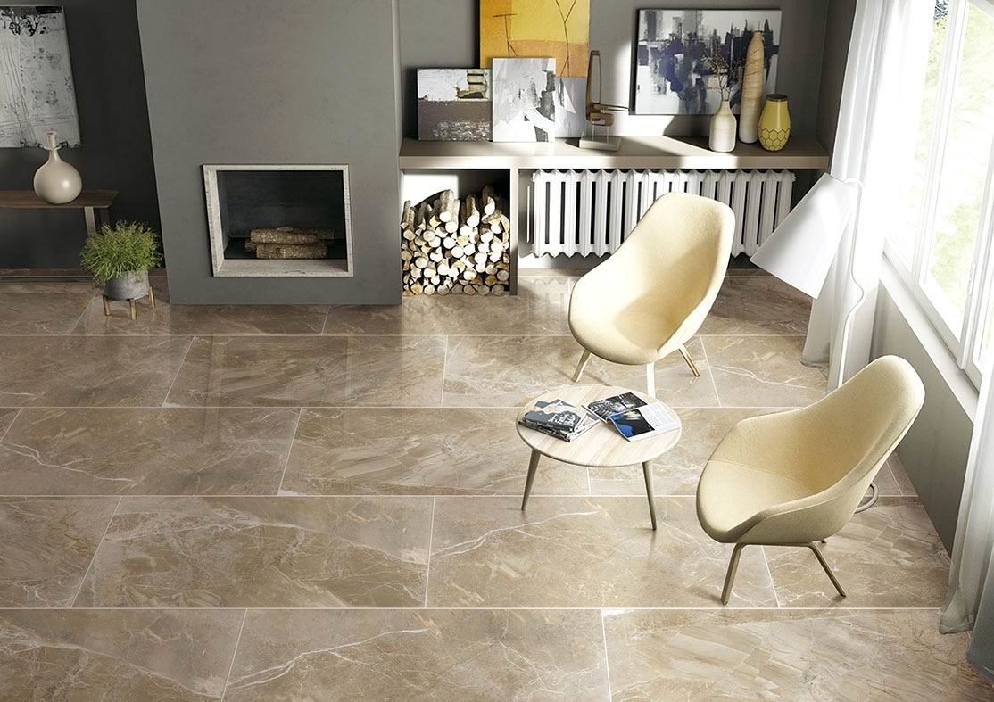 Indoor Matte Finish Marble Look Porcelain Tile 24 X 48 X 0.47 Inches