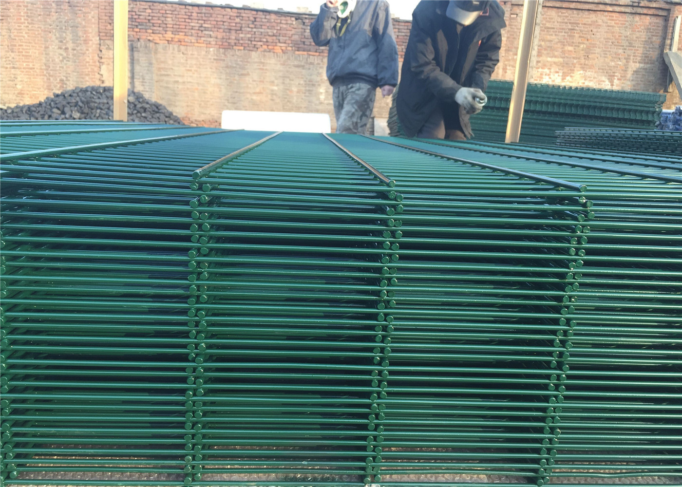 Pvc coated twin wire 656 fence panel/Double rod welded wire fence, twin wire fence, double bar fence
