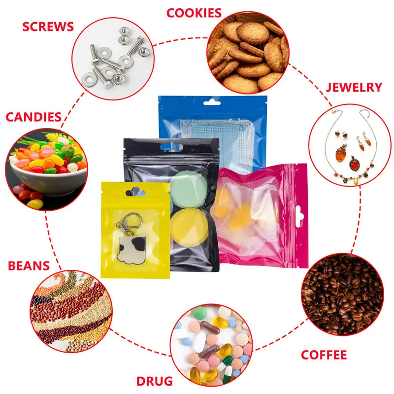 Customized Odor Proof Heat Sealable Mylar Bags For Food Nuts Snacks