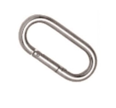 Egg Shape Stainless Steel Locking Carabiner Spring Hook Clip Quicklinks