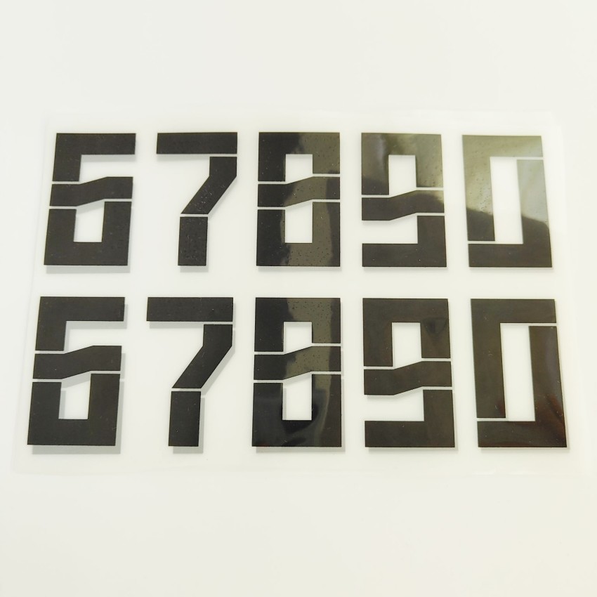 Durable Heat Transfer Numbers 0 - 9 Set For Football With Transparent PET Film