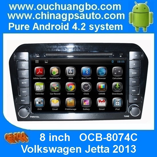 Ouchuangbo Car PC Head Unit Audio Stereo Dual CPU Android 4.2 Volkswagen Jetta 2013 DVD iPod OCB-8074C