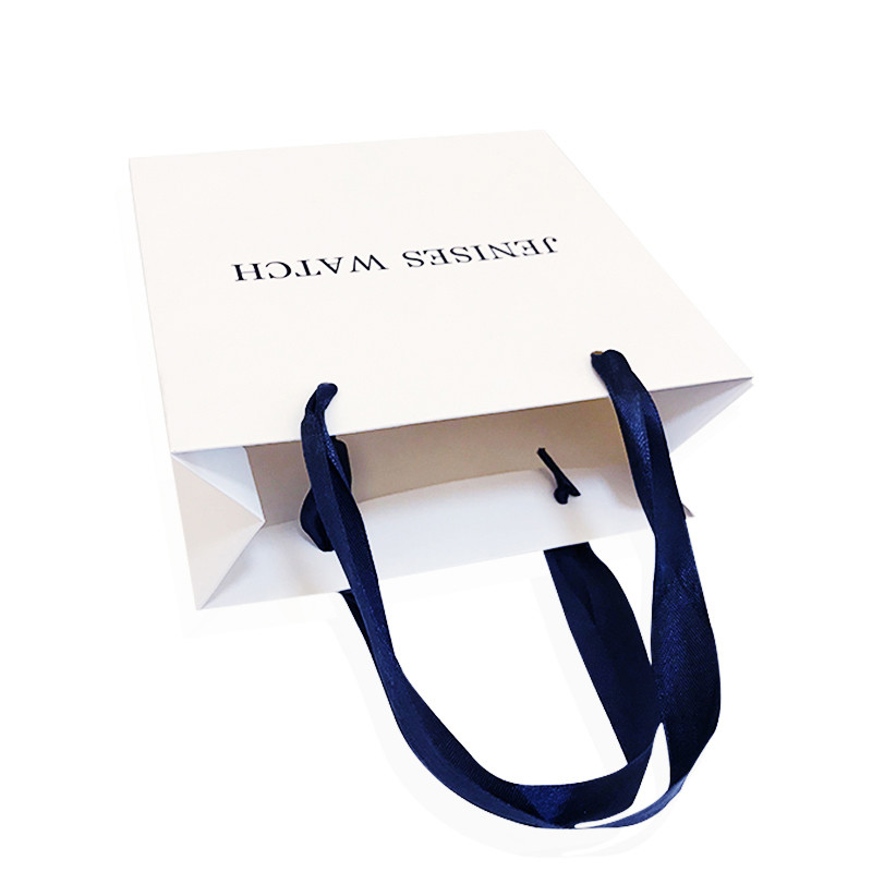 Embossed Coated paper Cloth Gift Bags With Handles Eco friendly