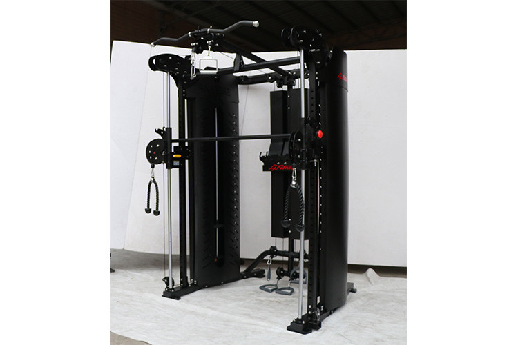 Black Steel Tube Power Rack Equipment Multi Purpose Type For Commercial Gym