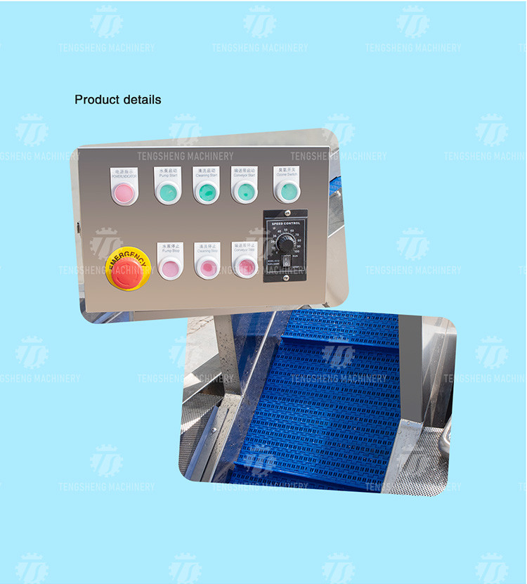 180KG 304 stainless steel eddy current vegetable washing machine Eddy current cleaning machine