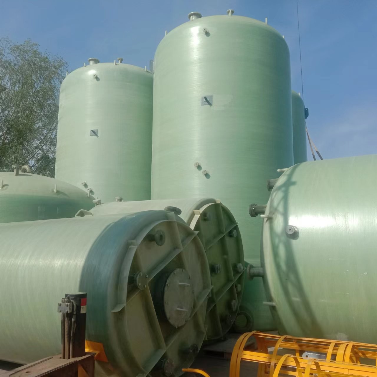 7330mm CE FRP Chemical Tank For Hydrofluoric Acid Processing