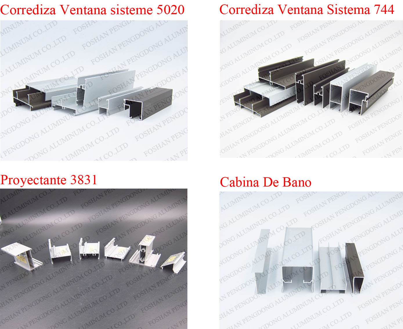 Colombia Aluminum Profiles Window Frame Serie 5020 Costa Rica