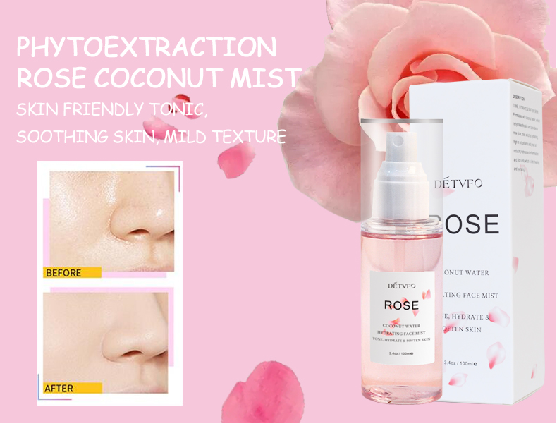 Private Label Natural Organic Rosewater Agua De Rosas Facial Mist Hydrating Skin Care Spray Face Toner Rose Water for Face