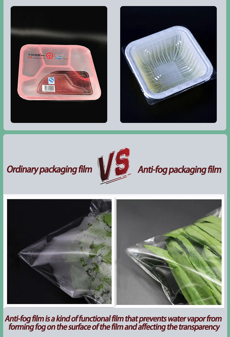 Anti-Fog Food-Grade Plastic Composite Sealing Film Custom For Lunch Boxes