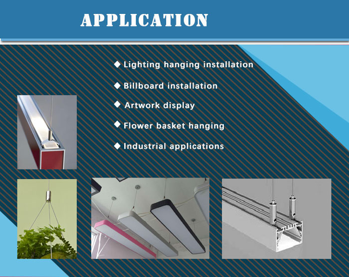 Hanging Plant Light Free Standing Wire Rope Suspension Kit Adjustable Flower Hanging System