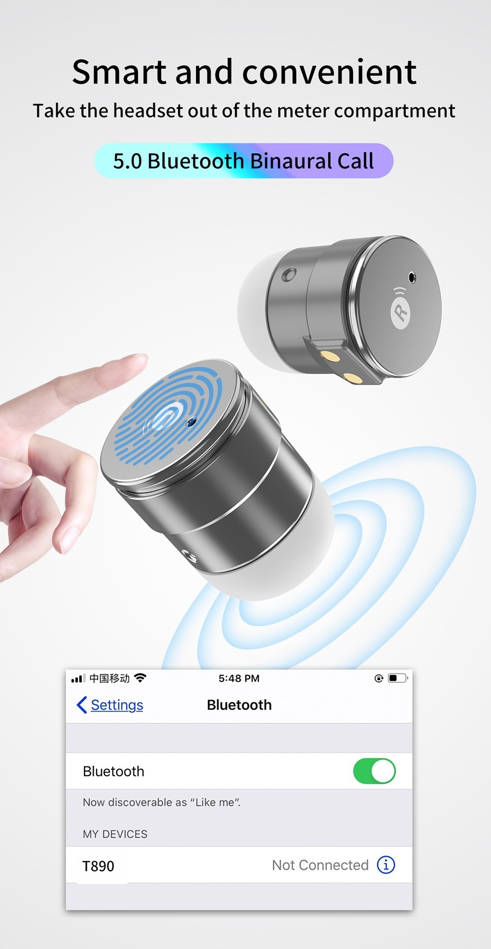 Touch Screen Bluetooth IOT Devices BLE 4.2 TWS Earphone Smartwatch Ring