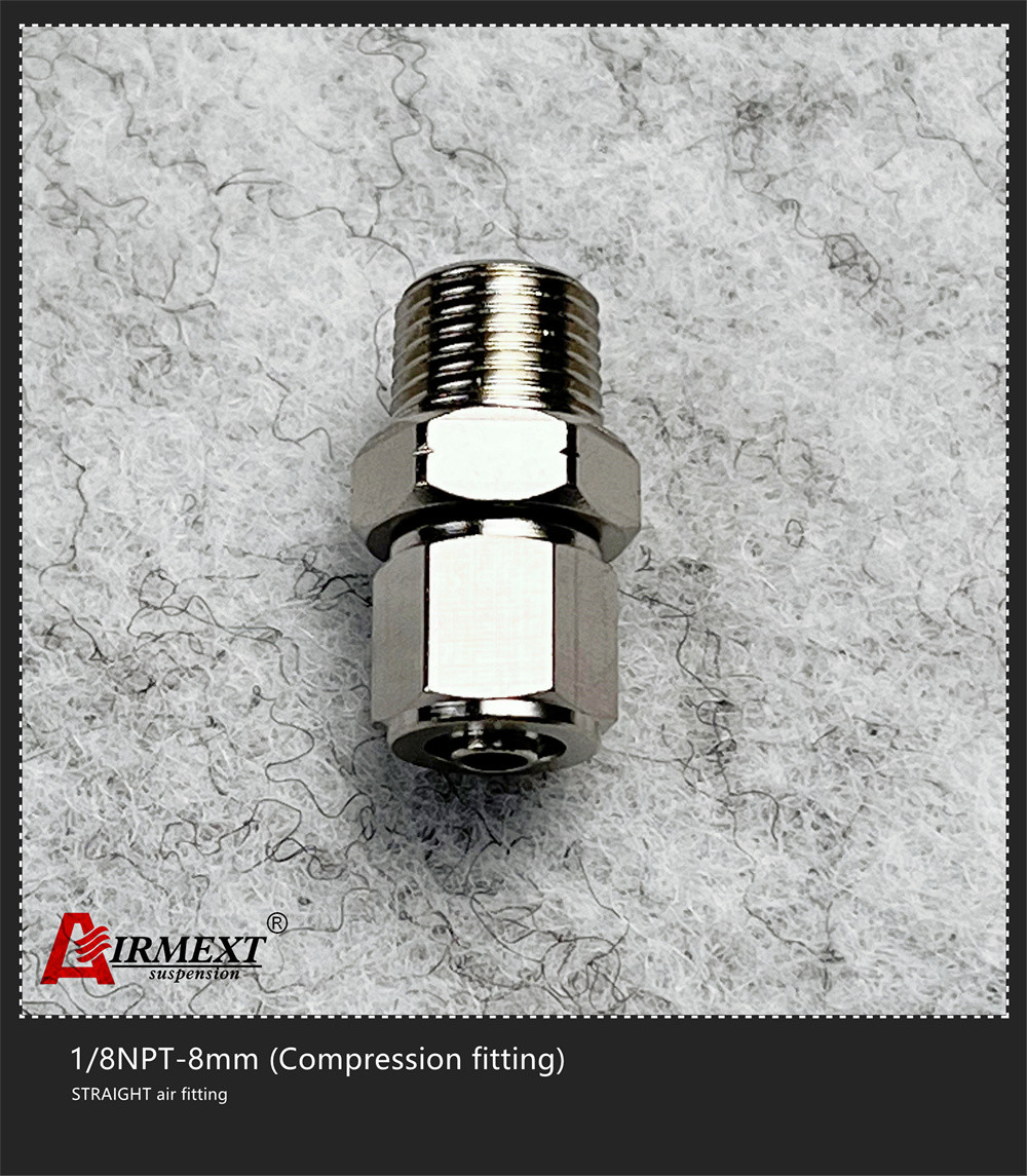 1/8NPT-8mm Straight Air Fitting Elbow Stainless Steel Compression Fittings