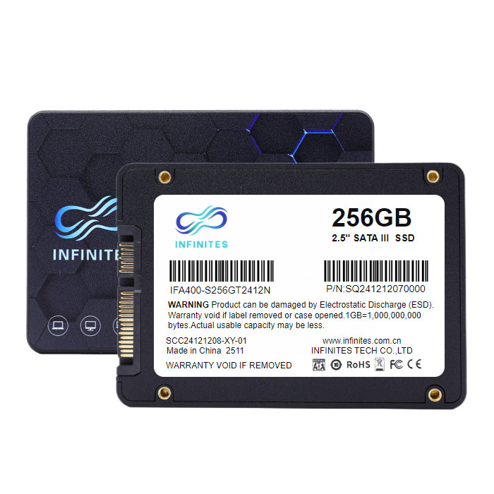 2.5'' SSD SATA III 256GB Solid State Drive For Data Transfer High Capacity
