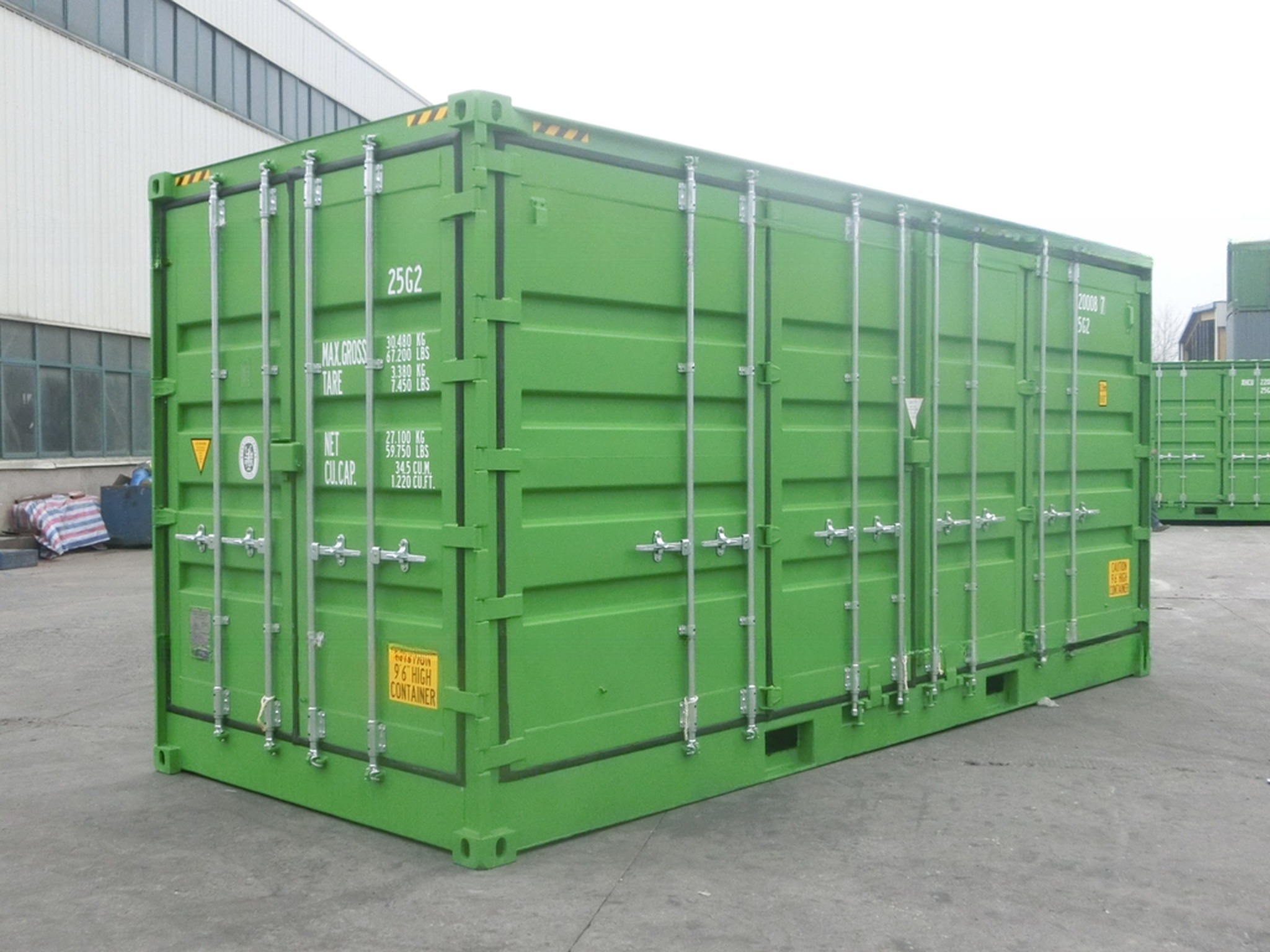 20ft High Dry Shipping Container with Cube Side Door Made from Steel Corten Steel 6058 x 2438 x 2896 mm 33.2 CBM Capacity