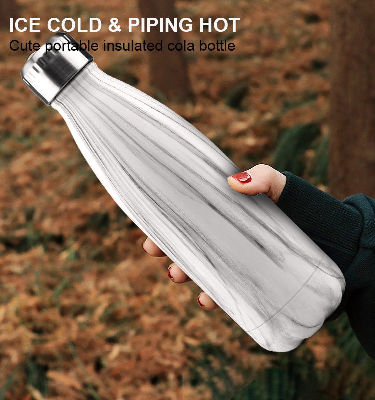Custom 500ml Fashion Air Transfer Printing Vacuum Insulated Stainless Steel Thermal Flask Thermos Bottle