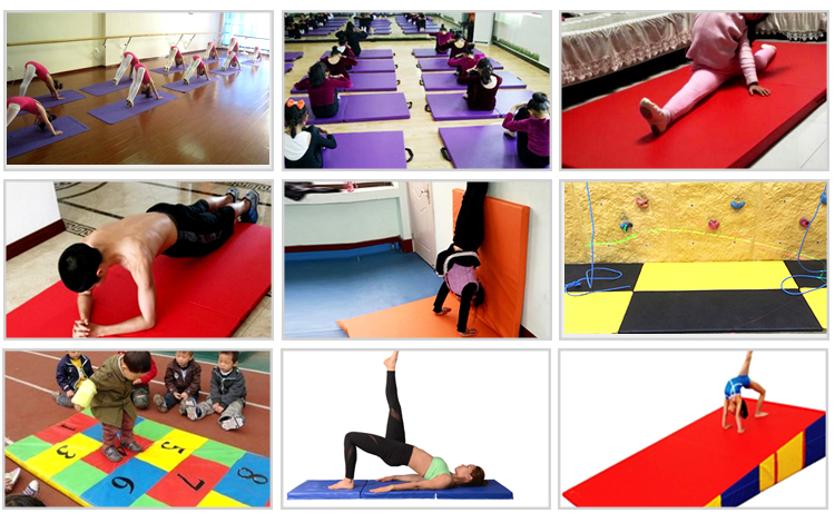 Thick PVC Gymnastics Tumbling Mats 240*120*5 10 cm Suitable for Various Exercises