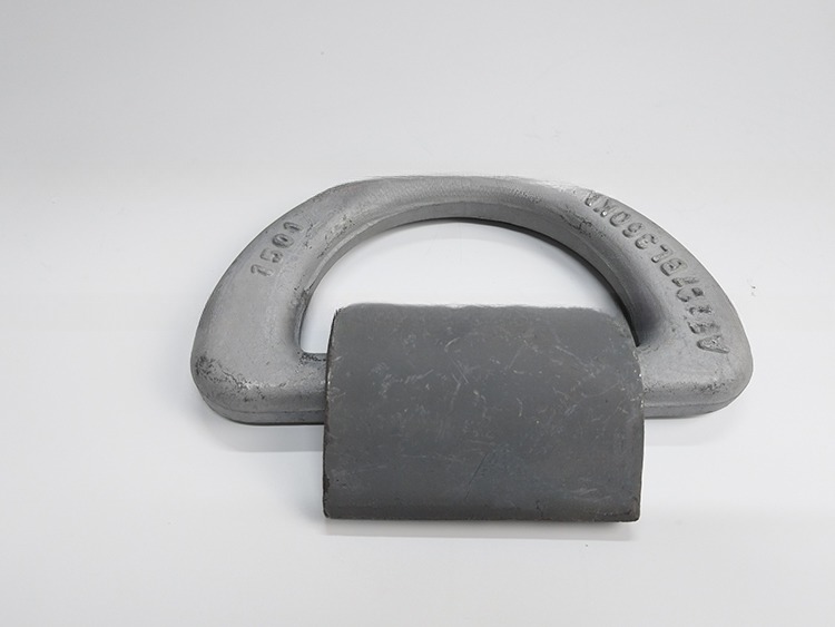 DNV GL Certified Galvanized Heavy Duty 50 Ton Container Lashing Forged D Ring with Clamp M.B.L 500KN