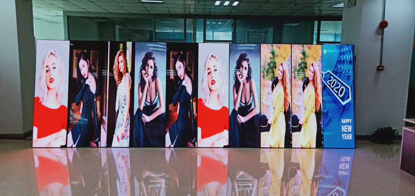 Aluminum FCC P3.9 65536dots/m2 Indoor Fixed Led Display