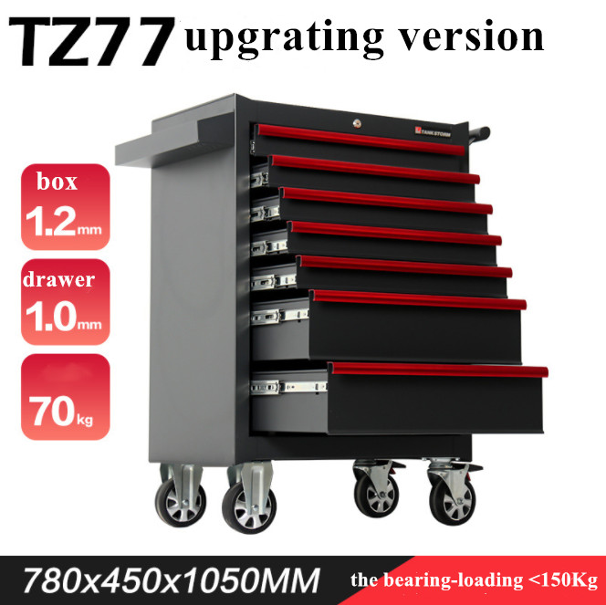 professional heavy duty tool cabinet metal garage hand tool set with castors tool box set
