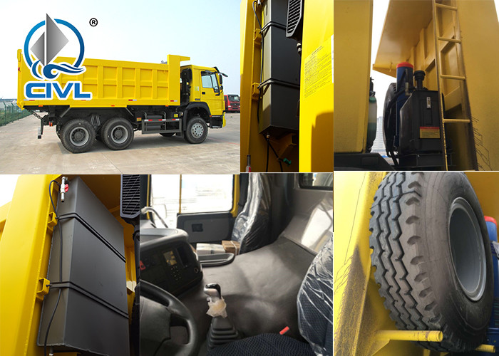 Sinotruk Howo Dump Truck , 336HP EURO2 6x4 Dump Truck 25 ton tipper truck 20 cubic meter dump truck