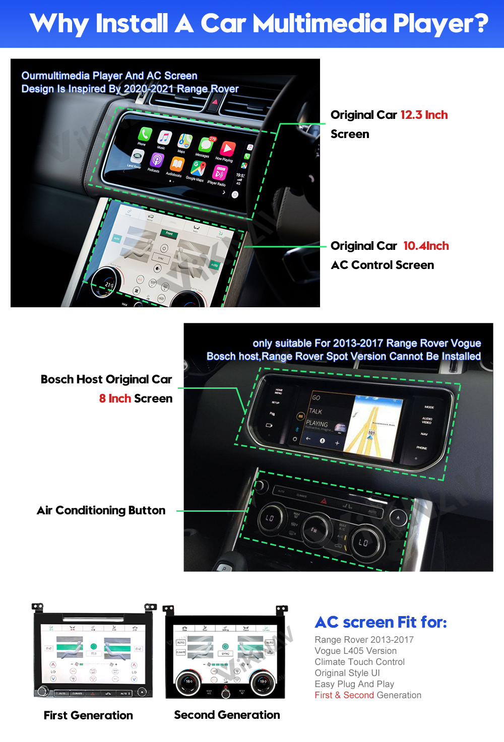 Range Rover Vogue L405 Android Head Unit Car Navigation System