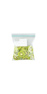 The grip strips give more grip to the lips of these kitchen zipper bags for easier opening.