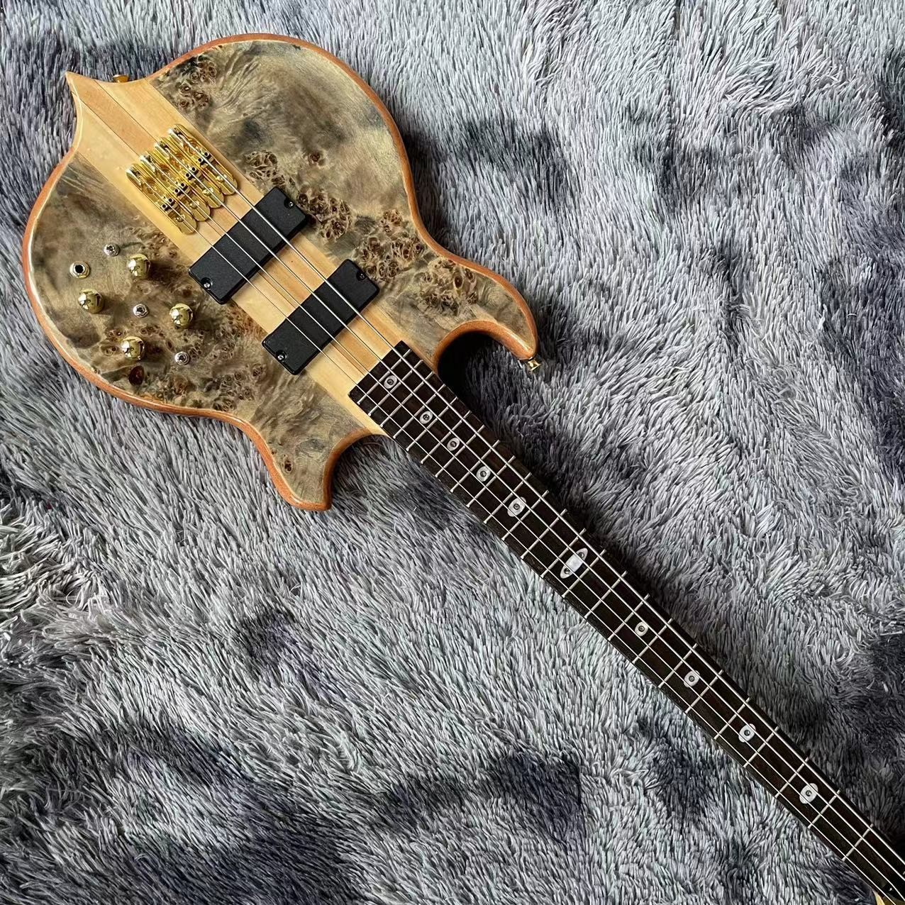 Custom Alem Grand Type 4, 5, 6 Strings Neck Through Body Electric Bass Ash Body