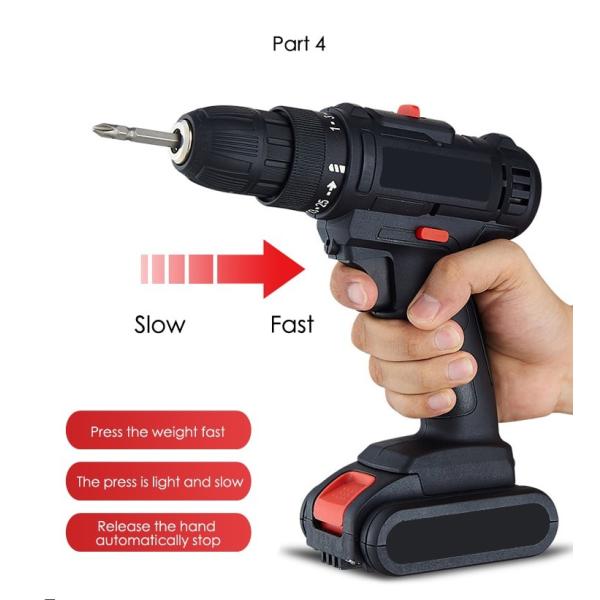 Li-Ion Cordless Electric Drill Driver 1350r/Min 21V Pistol Style