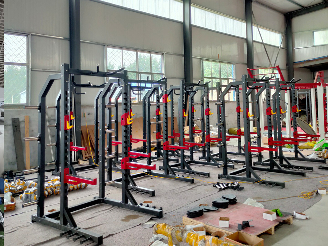 Multifunctional Fitness Smith Machine Power Rack Dual Cable Cross Machine Gym Equipment