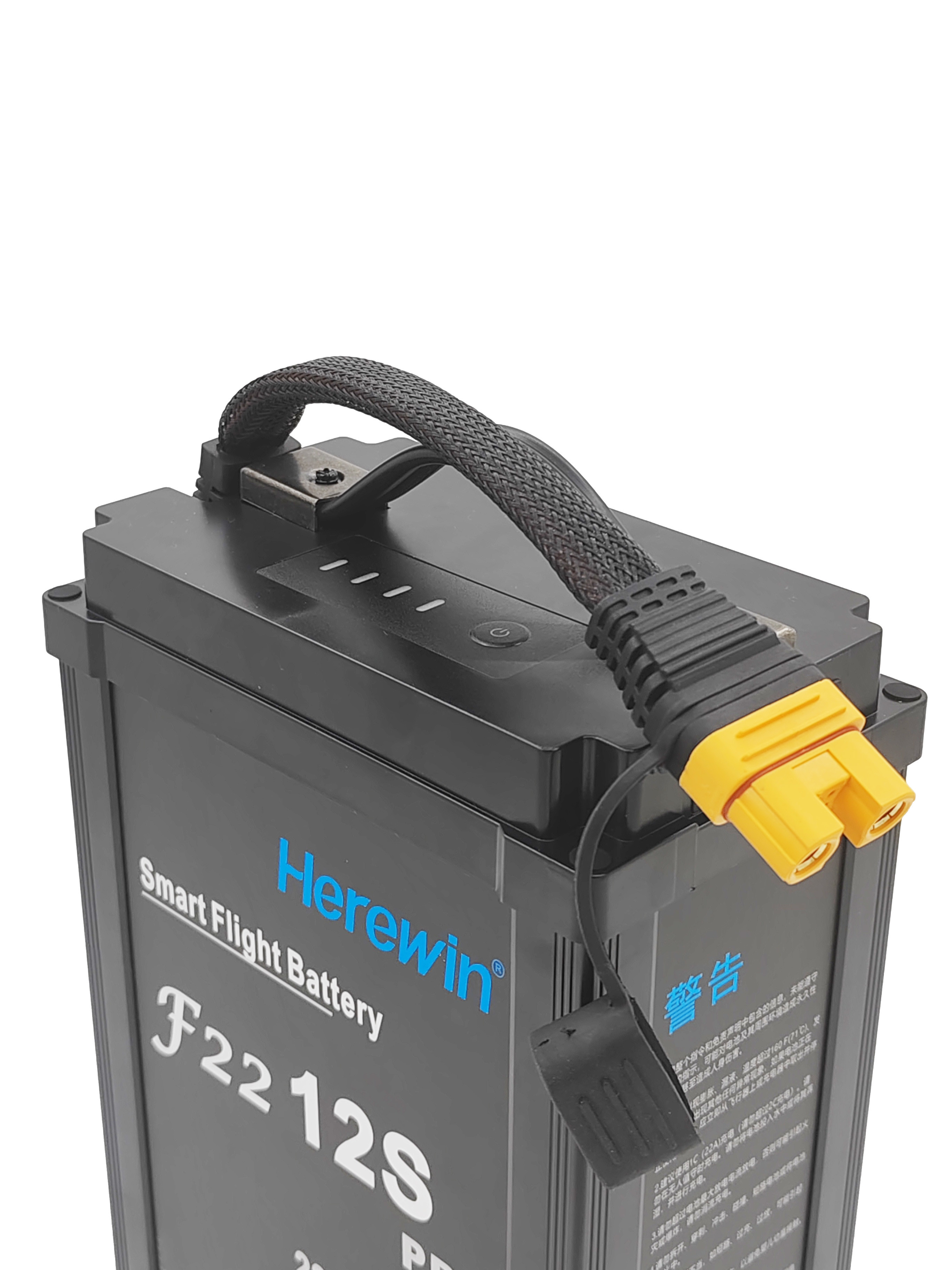 45.6V 25C Smart UAV Drone Battery Pack Herewin 12S 22000mAh