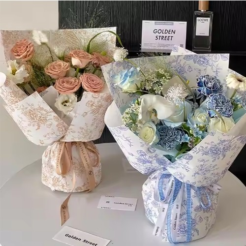 50g Custom Florist Wrapping Paper for Bouquet Packing Flowers and Leaves