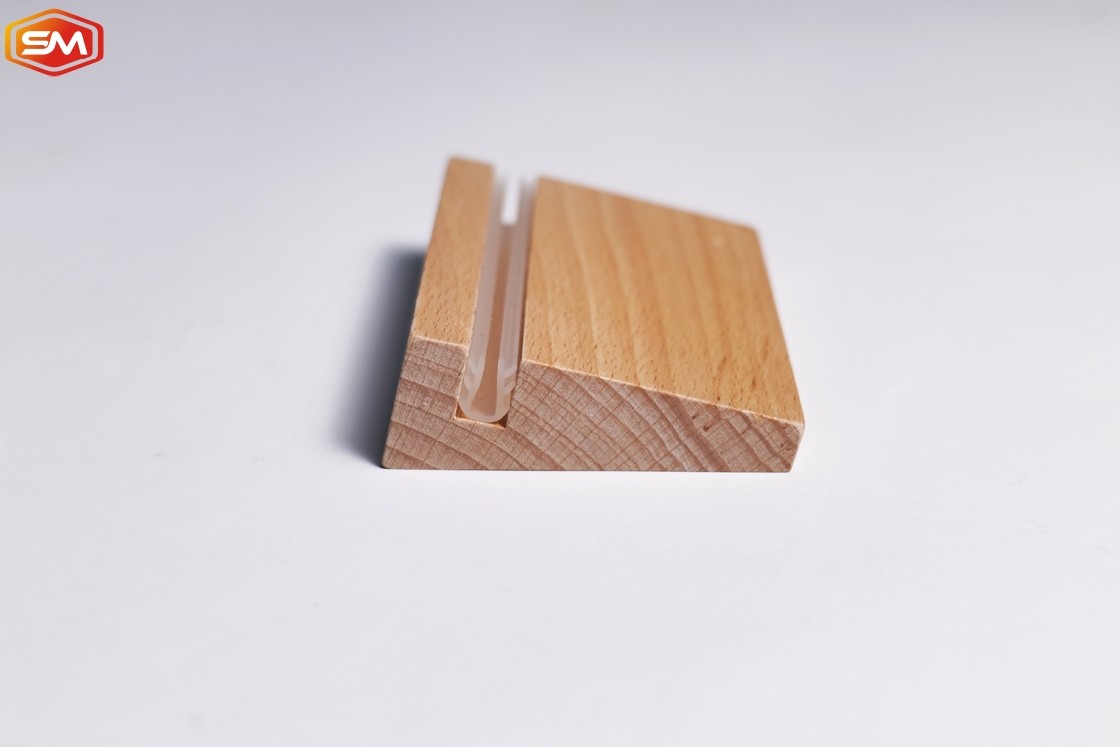 Bevel Wood Base Acrylic Poster Holder Acrylic Document Holder Acrylic Signage Holders