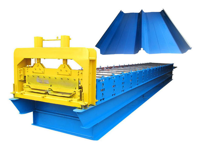 Prepainted Galvanized Standing Seam Metal Machine , Color Steel Roll Forming Machine