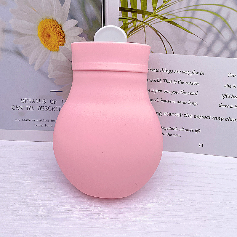 Microwave Heating Silicone Hot Water Bottle Bag With Knit Cover Hot Cold Therapies Back Pain Gift For Girlfriend Mother