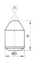 Cemented Tungsten Carbide Conical Bit Buttons Hard Alloy Engineering Mining Material