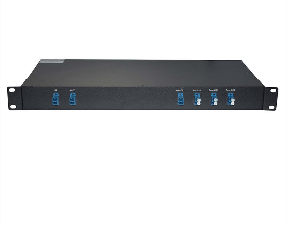 C21-C22 DWDM OADM Mux Demux , Fiber Optic Multiplexe 1RU 19 Inch Rack Mount
