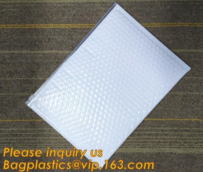 Holographic Factory Shiny gold Cosmetic bag Zipper Bubble Bag zip-lock Slider Padded Mailer metallic bubble zipper bagea