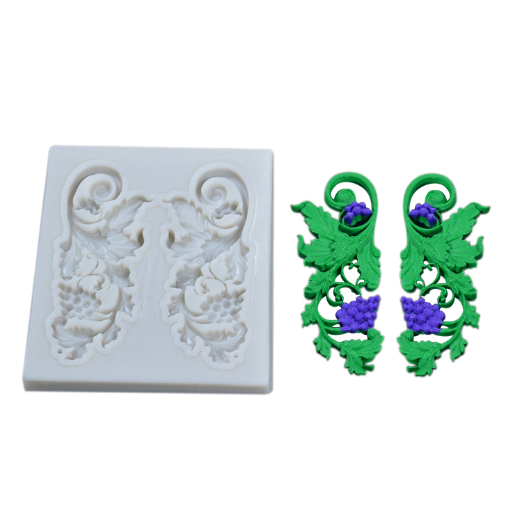 Silicone Baking Tools And Utensils Moulds Grape Branch Shape For Cake Decorating