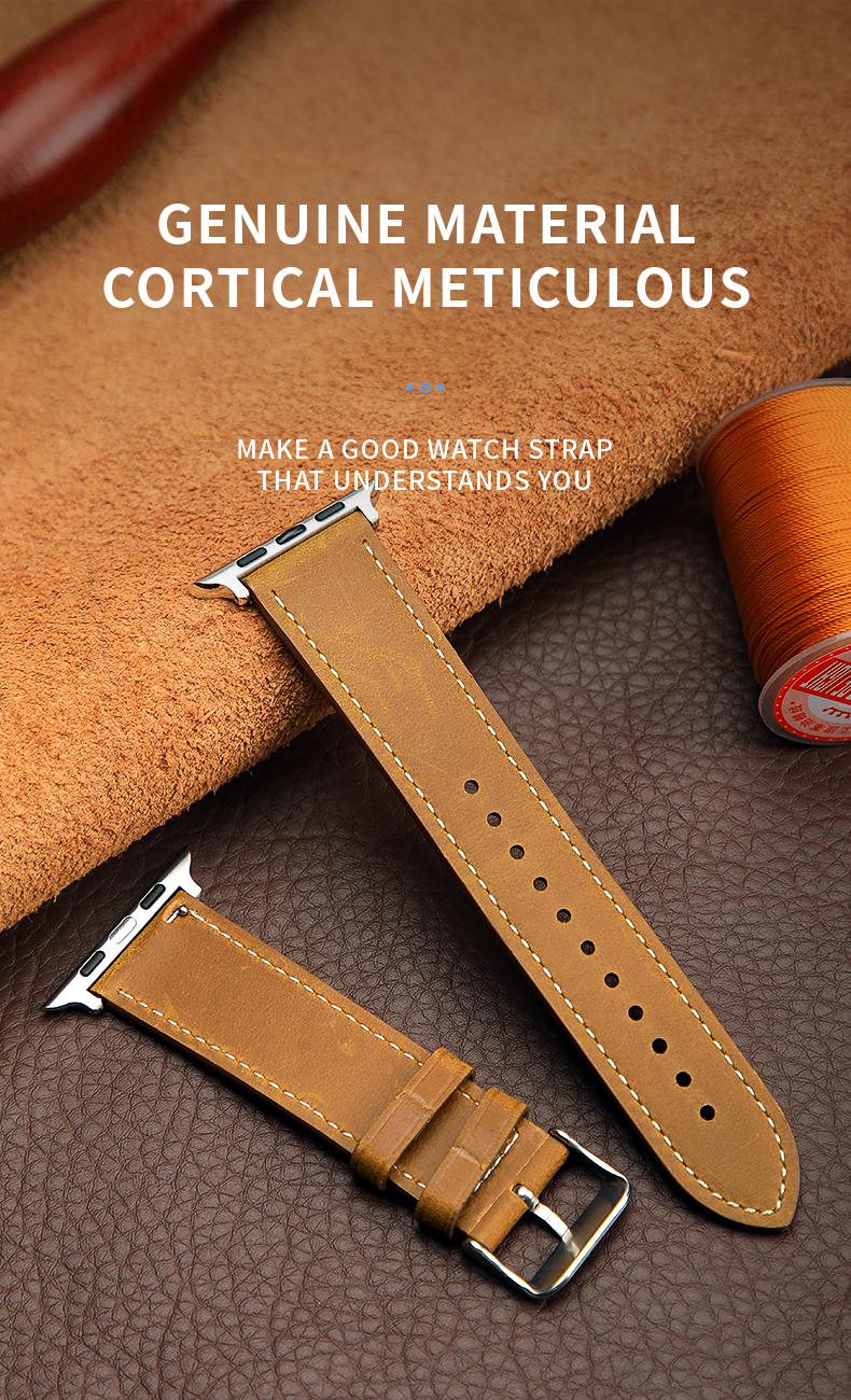 Apple Watch Leather Look Band Bracelet for 38mm 40mm 42mm 44mm Series 7 6 SE 5 4 3 2 1