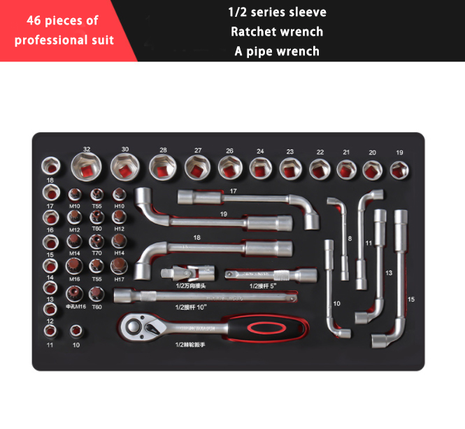 Auto Hand 46 Pieces Mechanic Tool Set , OEM Bike Repair Tool Kit