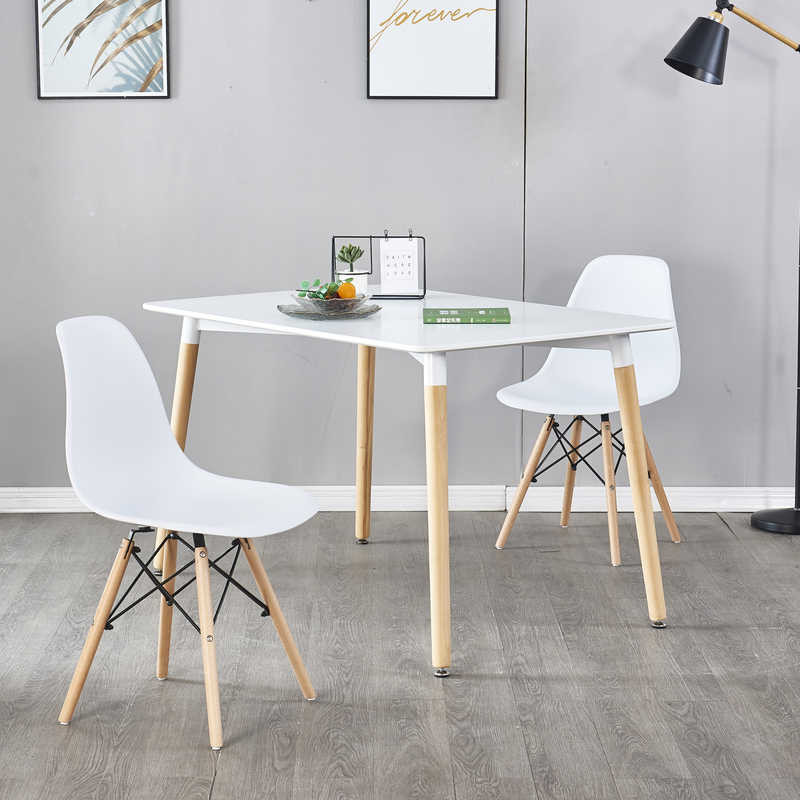 Modern 49.6lbs Minimalist Dining Table 29.53inch High Beech Wood Leg