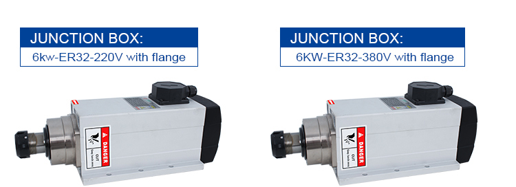18000rpm Frequency 300HZ Air Cooled Spindle Motor for CNC Router Demand