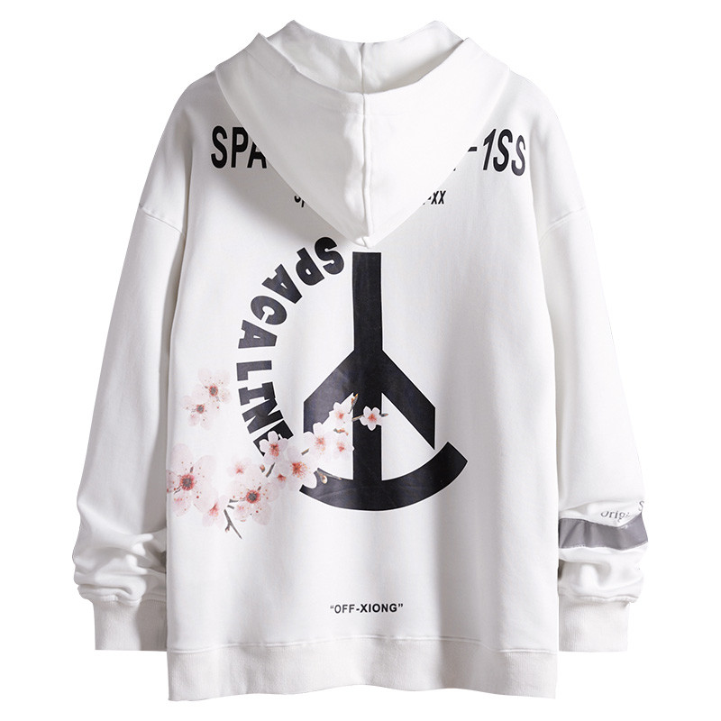 BEIANJI S 3XL Running Sports Floral Print Hoodie Oversized