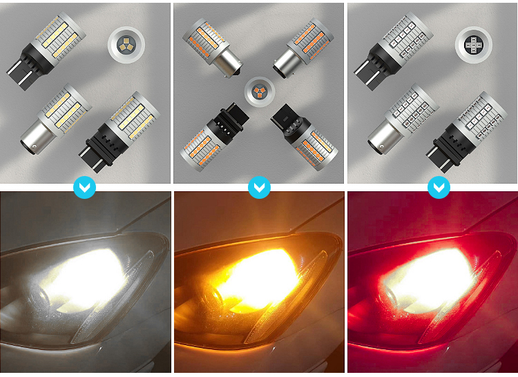 High Brightness Bulb Led Canbus P21w Ba15s 1156 1157 7440 7443 T15 W5W T10 T20 Car Turn Signals Lights