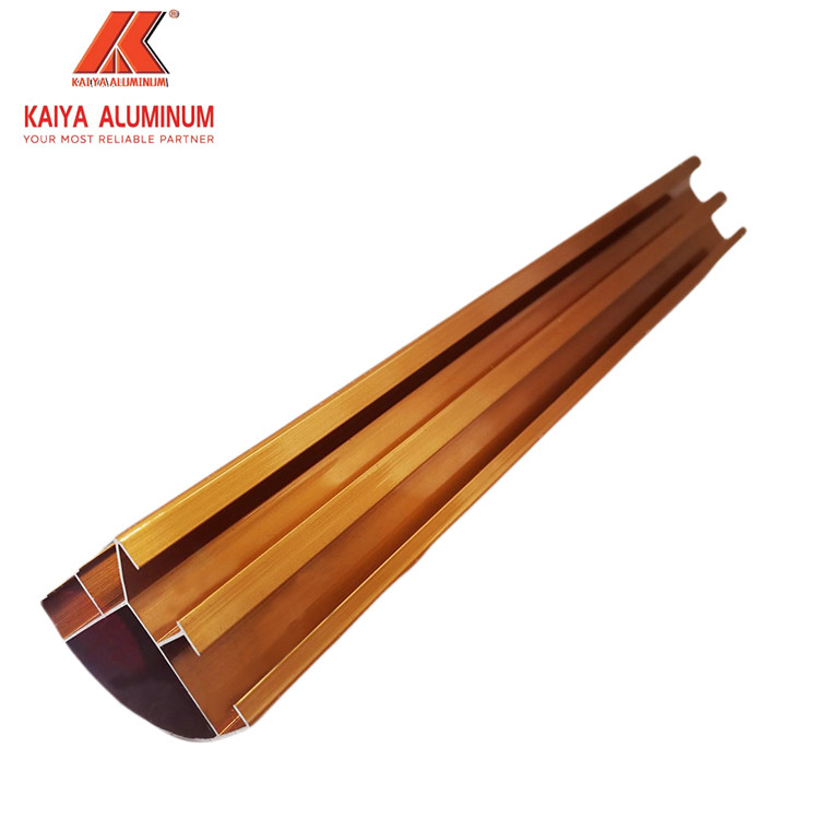 Gold Electrophoresis Extruded Aluminum Profiles T3 PVDF Finish